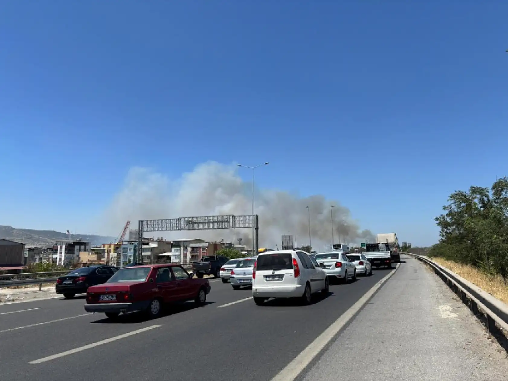 İzmir'de otluk alanda yangın