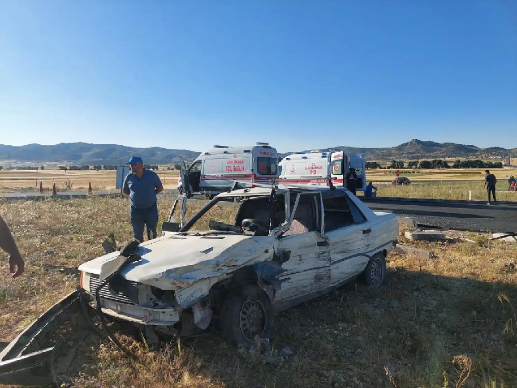 Burdur-Fethiye Yolu'nda İki Otomobil Çarpıştı: 2 Yaralı