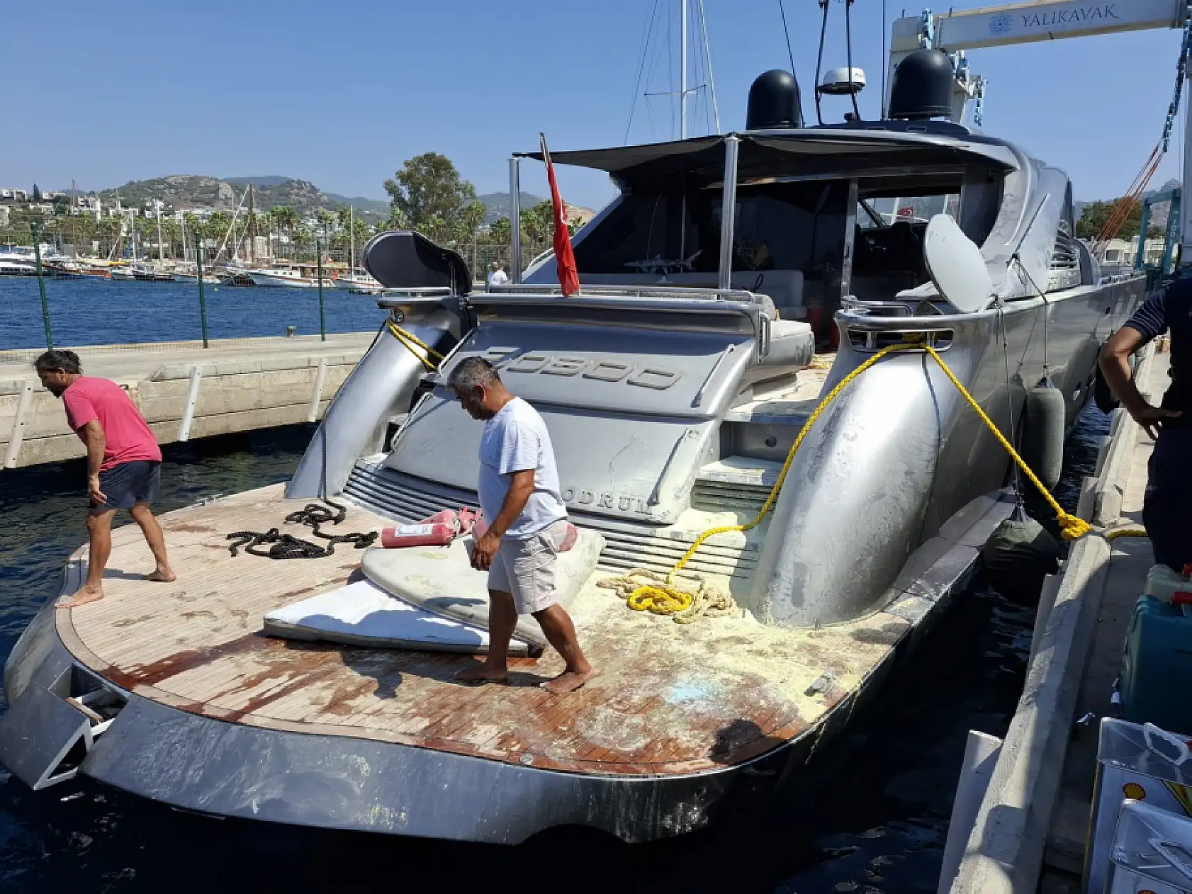 Bodrum'da milyon dolarlık motoryatta yangın