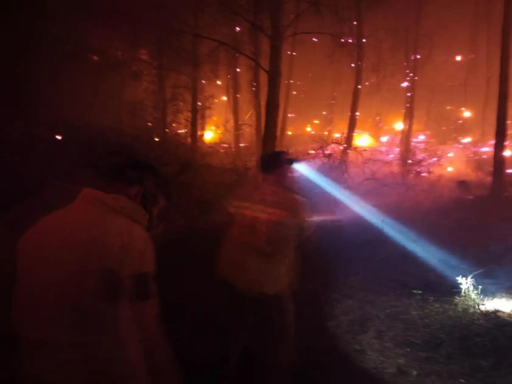 Muğla'da alevli gece