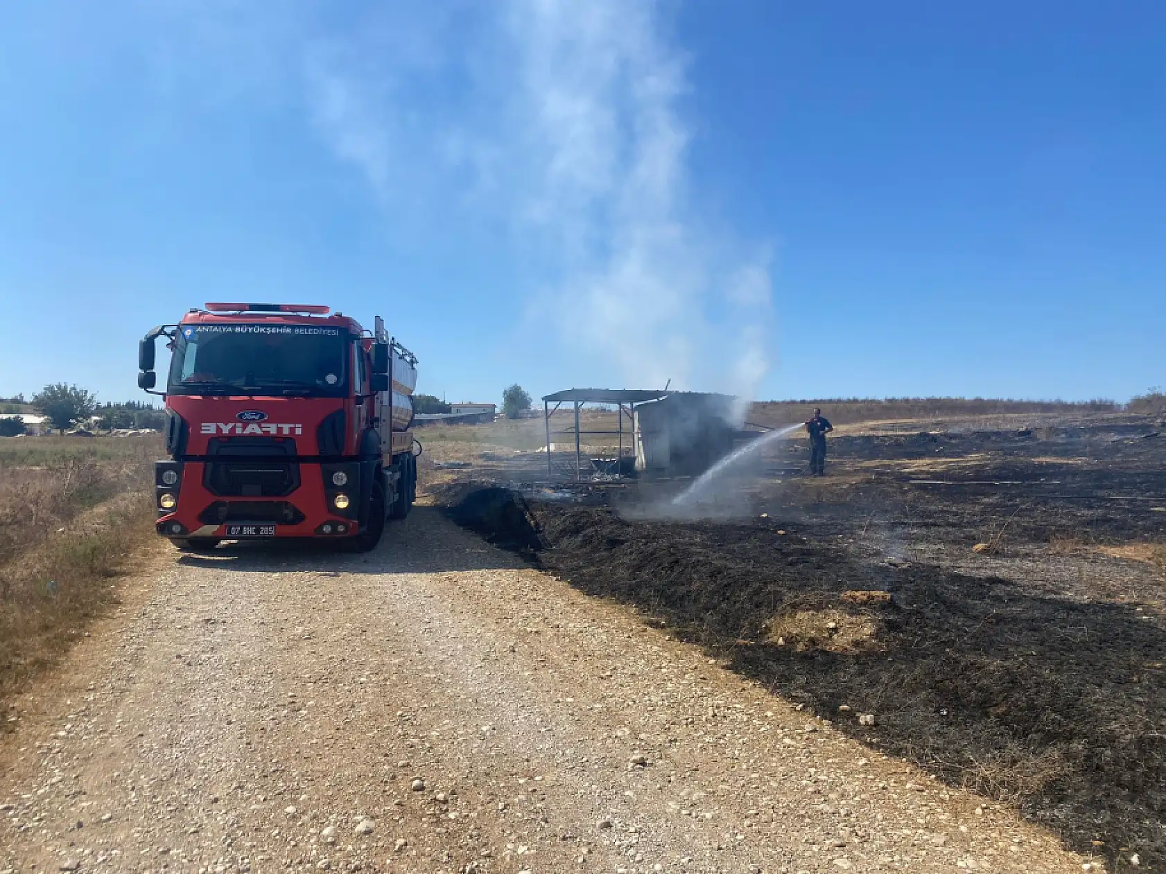 Kulübede çıkan yangında 25 güvercin yanarak telef oldu