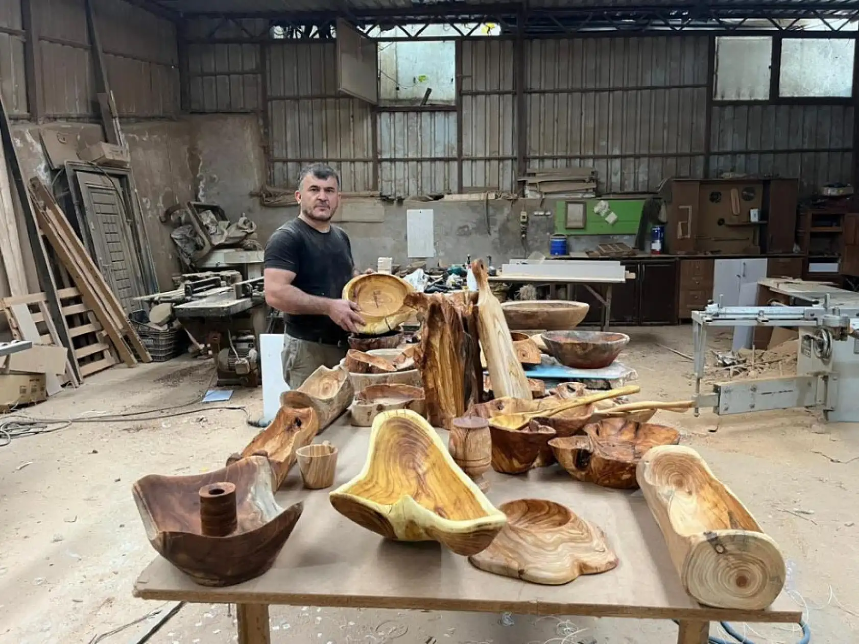 Çürümüş zeytin ağaçlarını sanat eserine dönüştürüyor