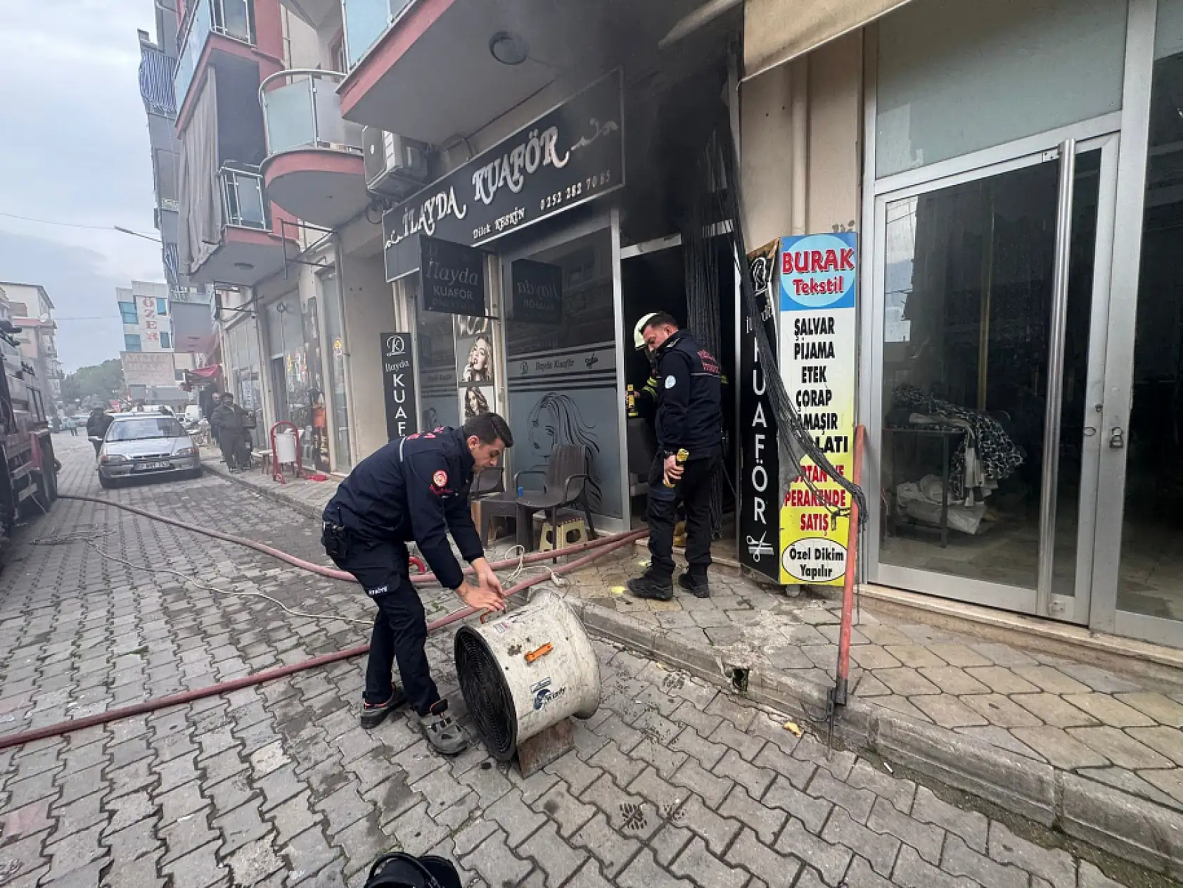 Ortaca'da kuafördeki yangın hızlı müdahale ile söndürüldü