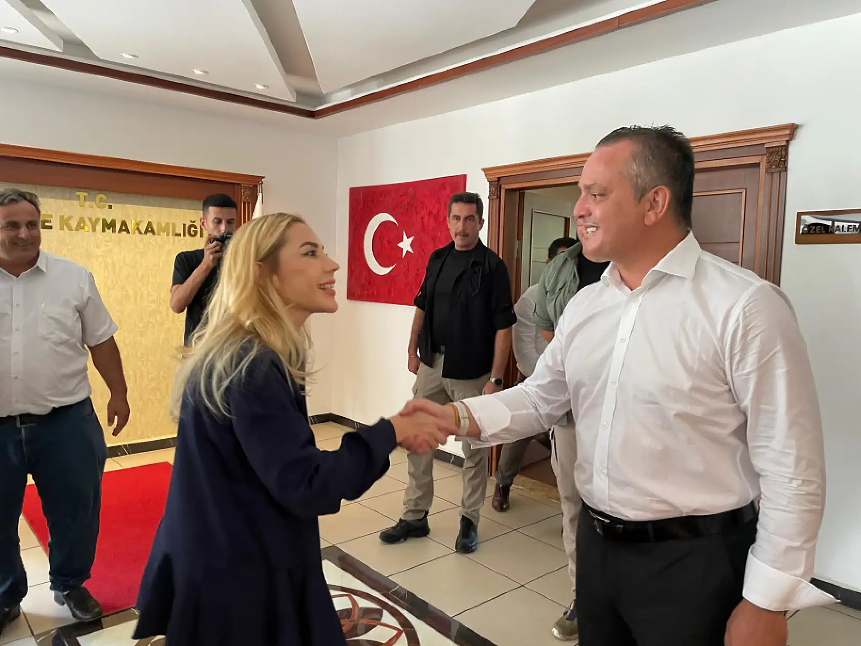 Gökcan ve Başkan Akdenizli'den Kaymakam Akkaya'ya Ziyaret