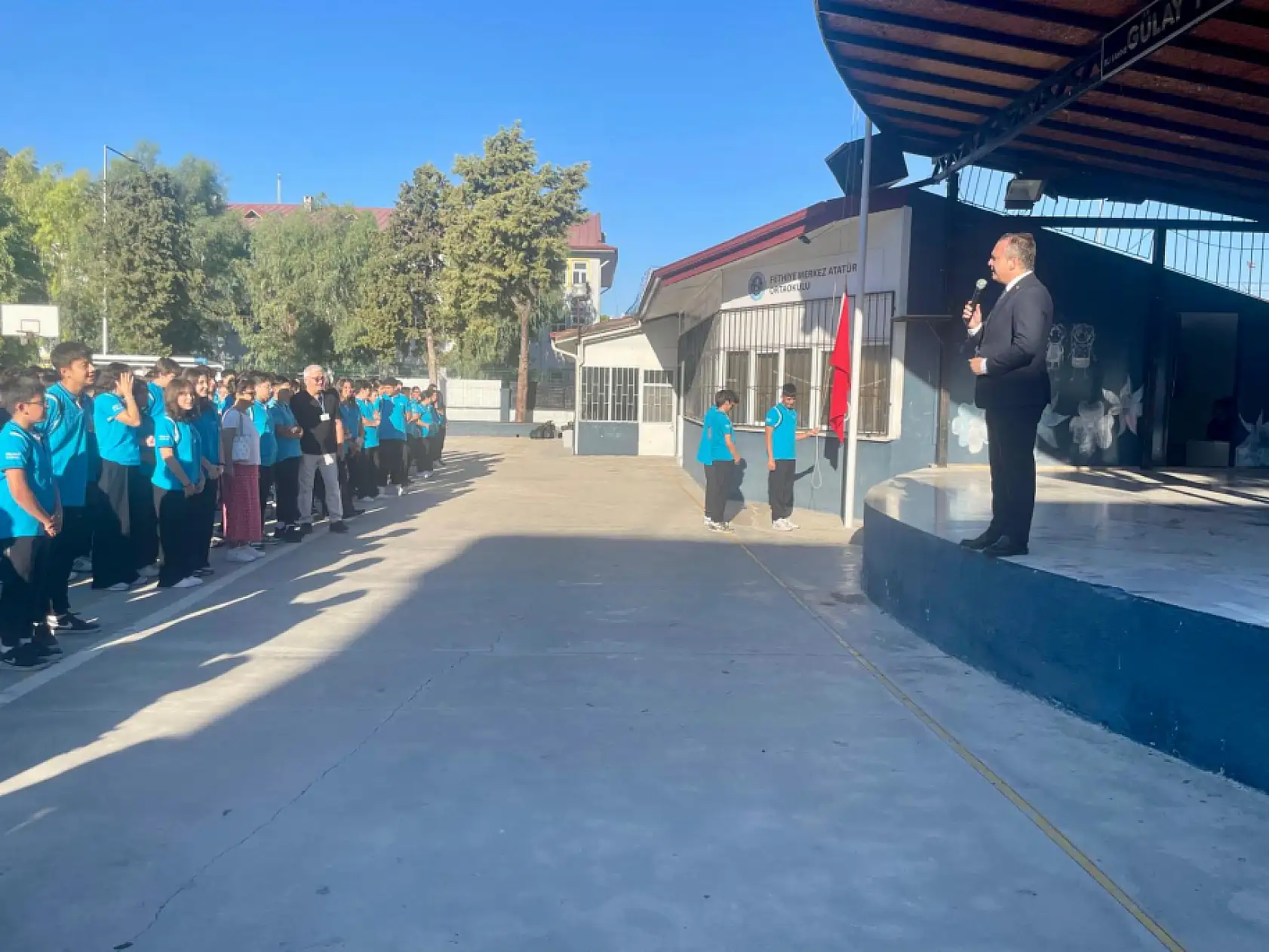 Fethiye Kaymakamı Fatih Akkaya Bayrak Törenine Katıldı