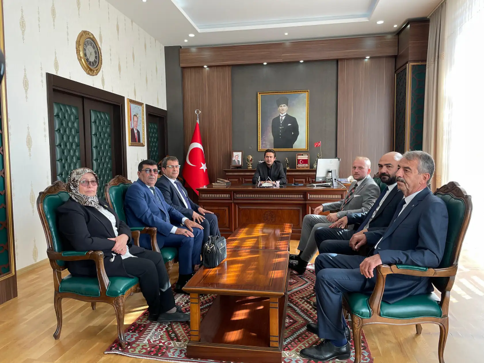 MHP İl Başkanı Demirel, Seydikemer Kaymakamı Dilekli'yi Ziyaret Etti