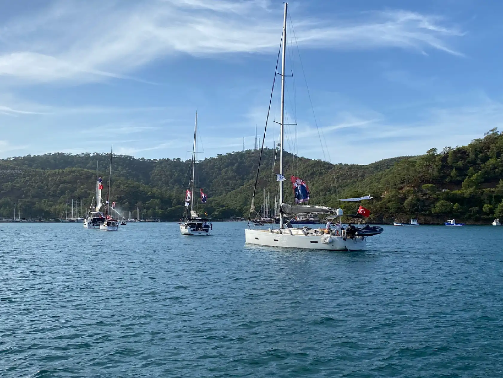 Fethiye'de Teknelerden 100. Yıl Konvoyu