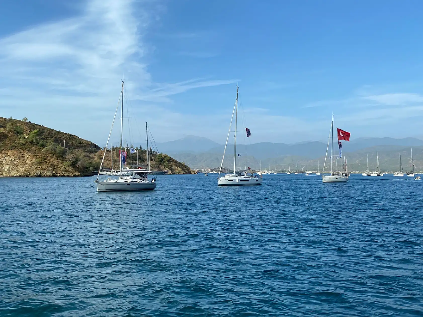 Fethiye'de Teknelerden 100. Yıl Konvoyu