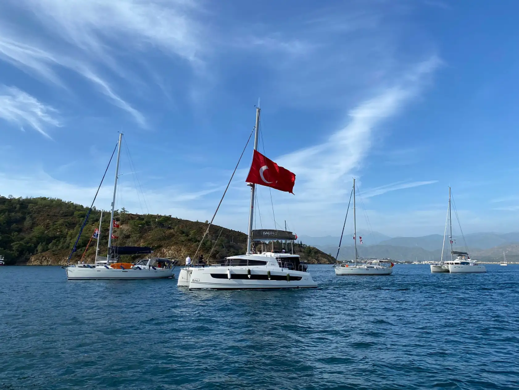 Fethiye'de Teknelerden 100. Yıl Konvoyu