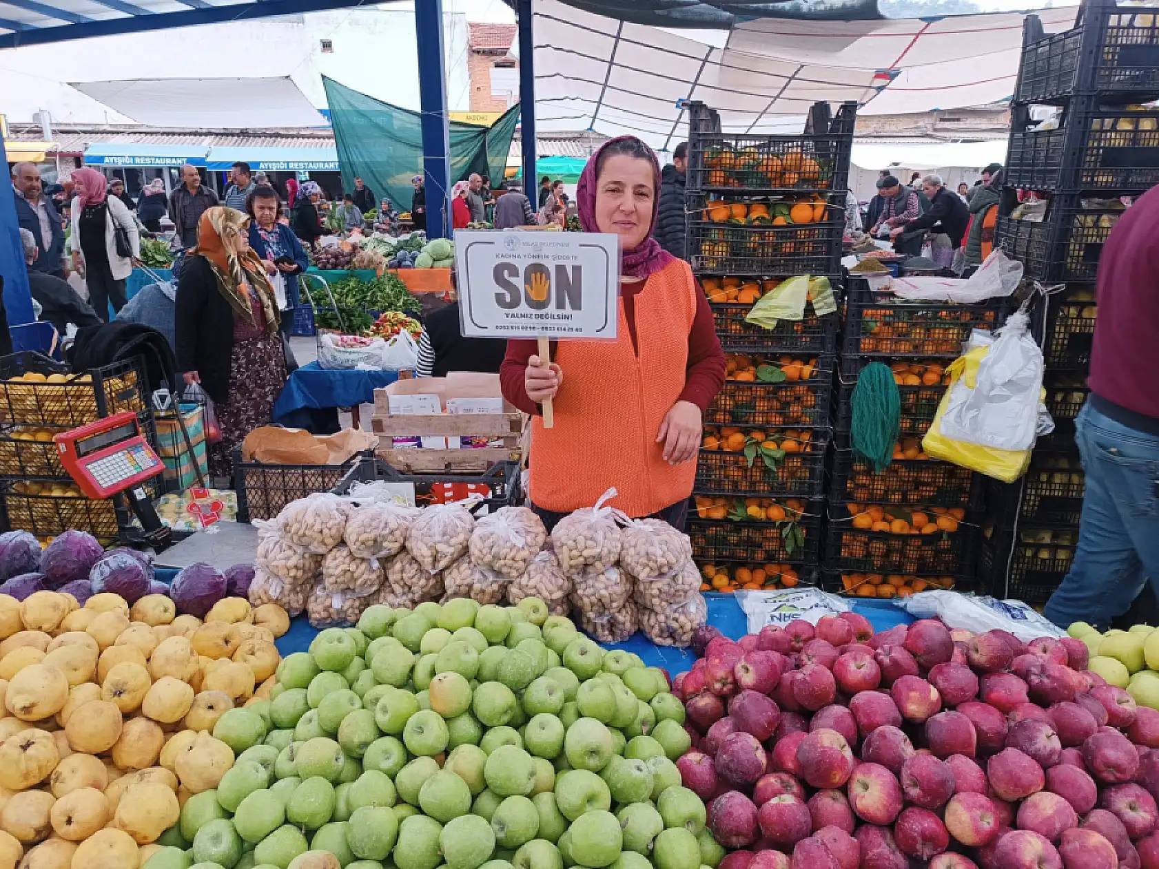 'Kadına Şiddete Son' Diyerek Mor Balon Dağıttılar