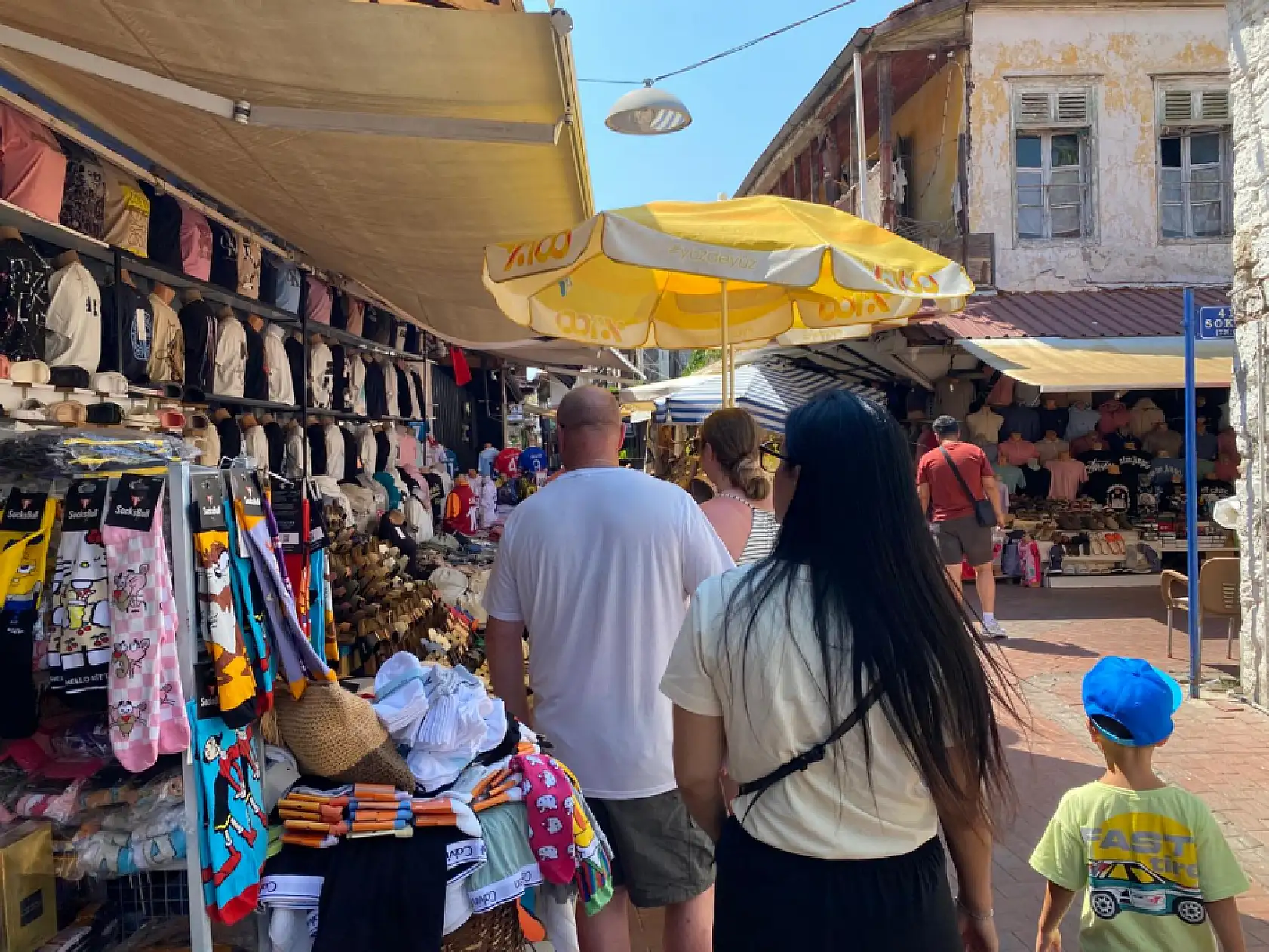 Fethiye'de Paspatur Çarşısı'nda Gündüz Yoğunluğu