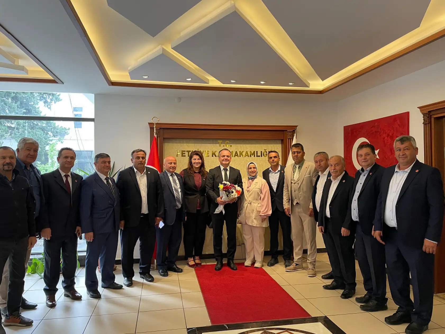 Fethiye Muhtarlarından Kaymakam Akkaya'ya Muhtarlar Günü ziyareti