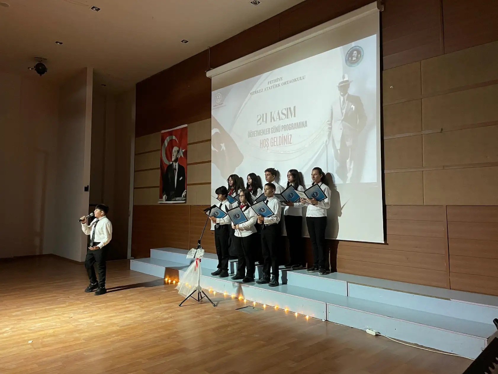 Fethiye'de 24 Kasım'a özel duygu dolu kutlama