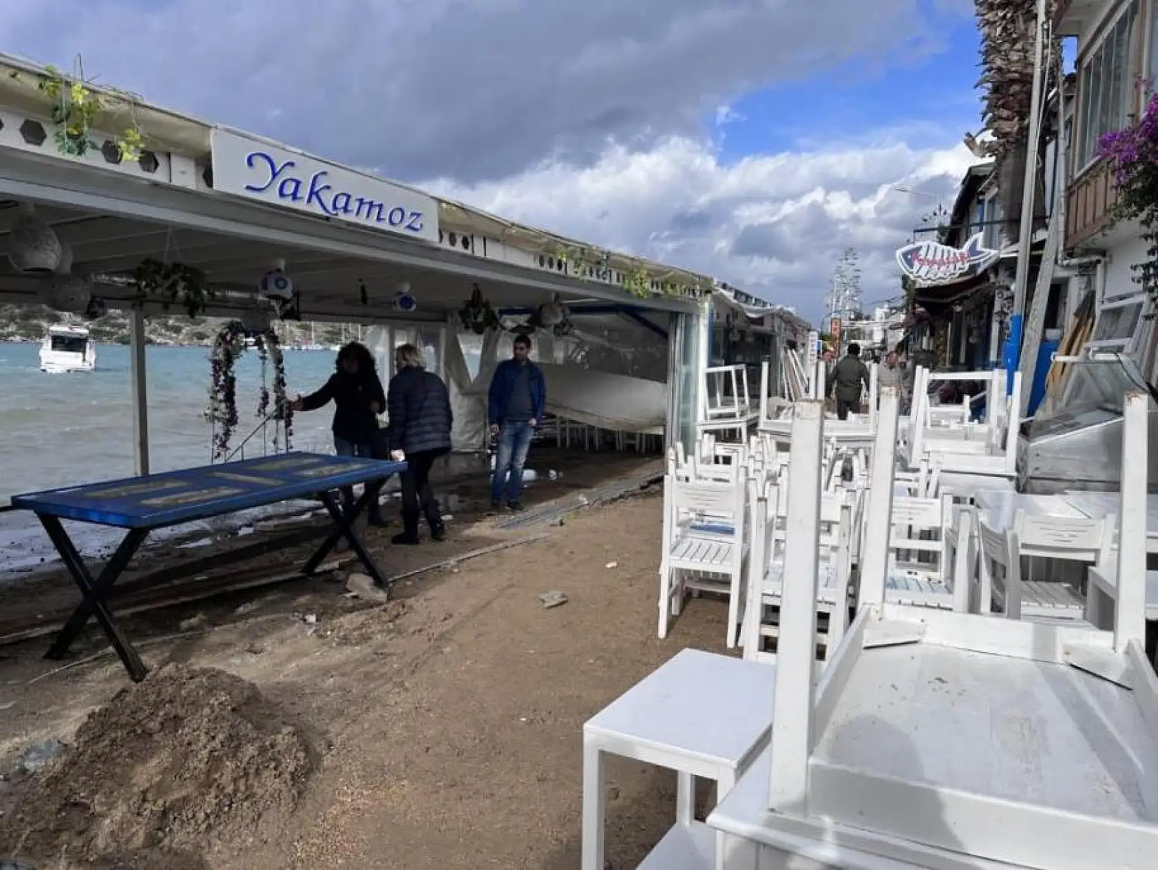 Bodrum'da Fırtına Tekneleri Batırdı