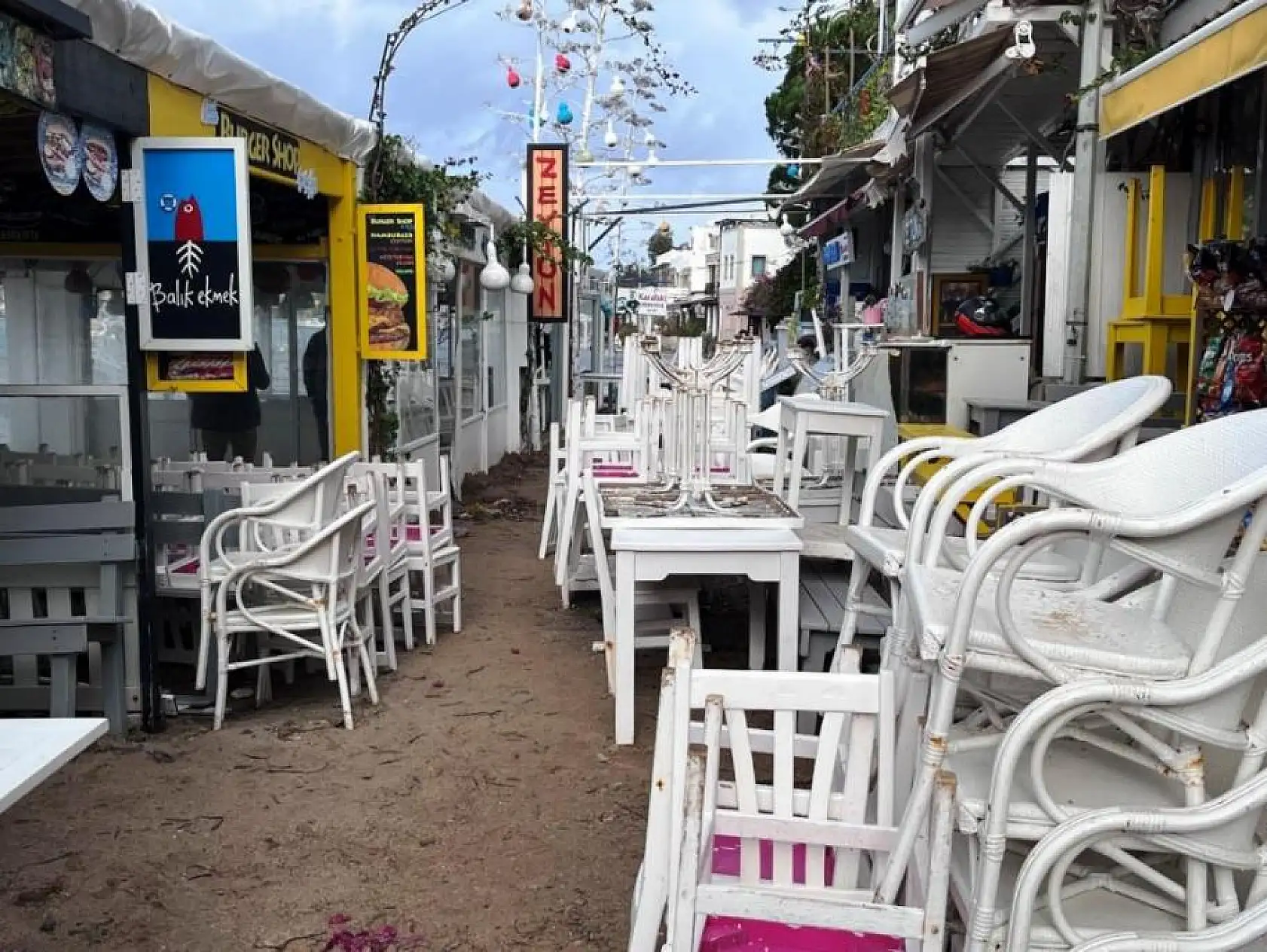 Bodrum'da Fırtına Tekneleri Batırdı