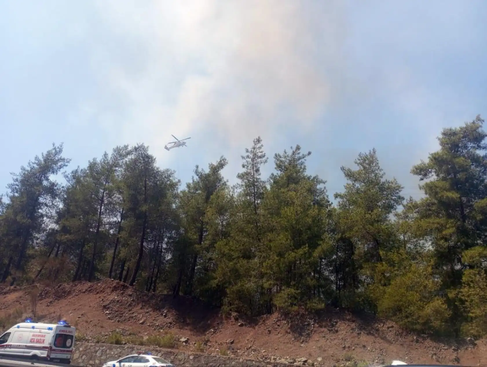 Köyceğiz Orman yangını kısmen kontrol altında