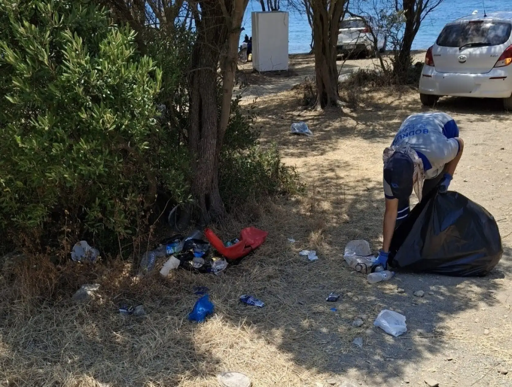 Bodrum'da yangına karşı mücadele sürüyor