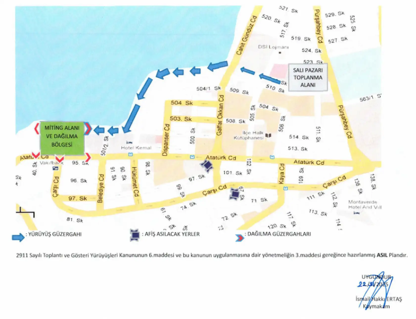 Fethiye'de toplantı ve gösteri yürüyüşleri alanları belirlendi