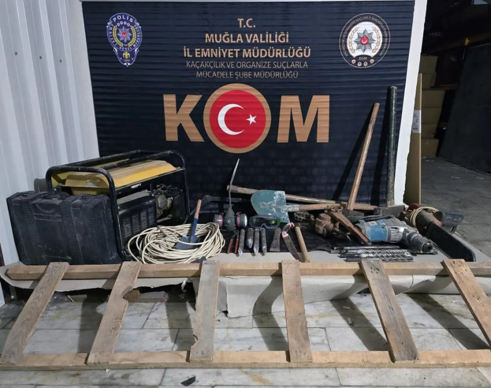 Dalaman'da tarihi eser operasyonunda 7 tutuklama