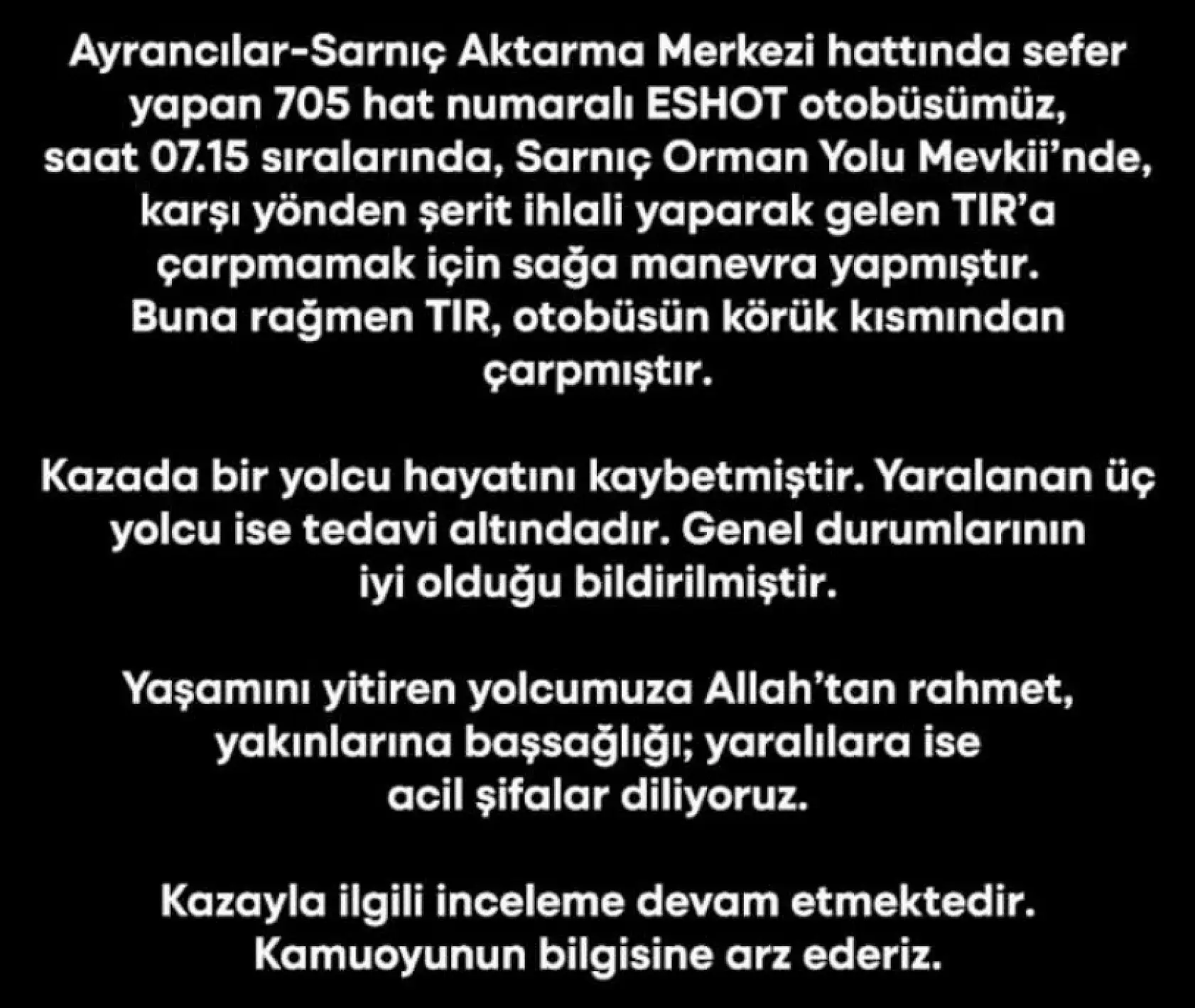 Yolcuların olduğu otobüse tır çarptı, ölü ve yaralılar var