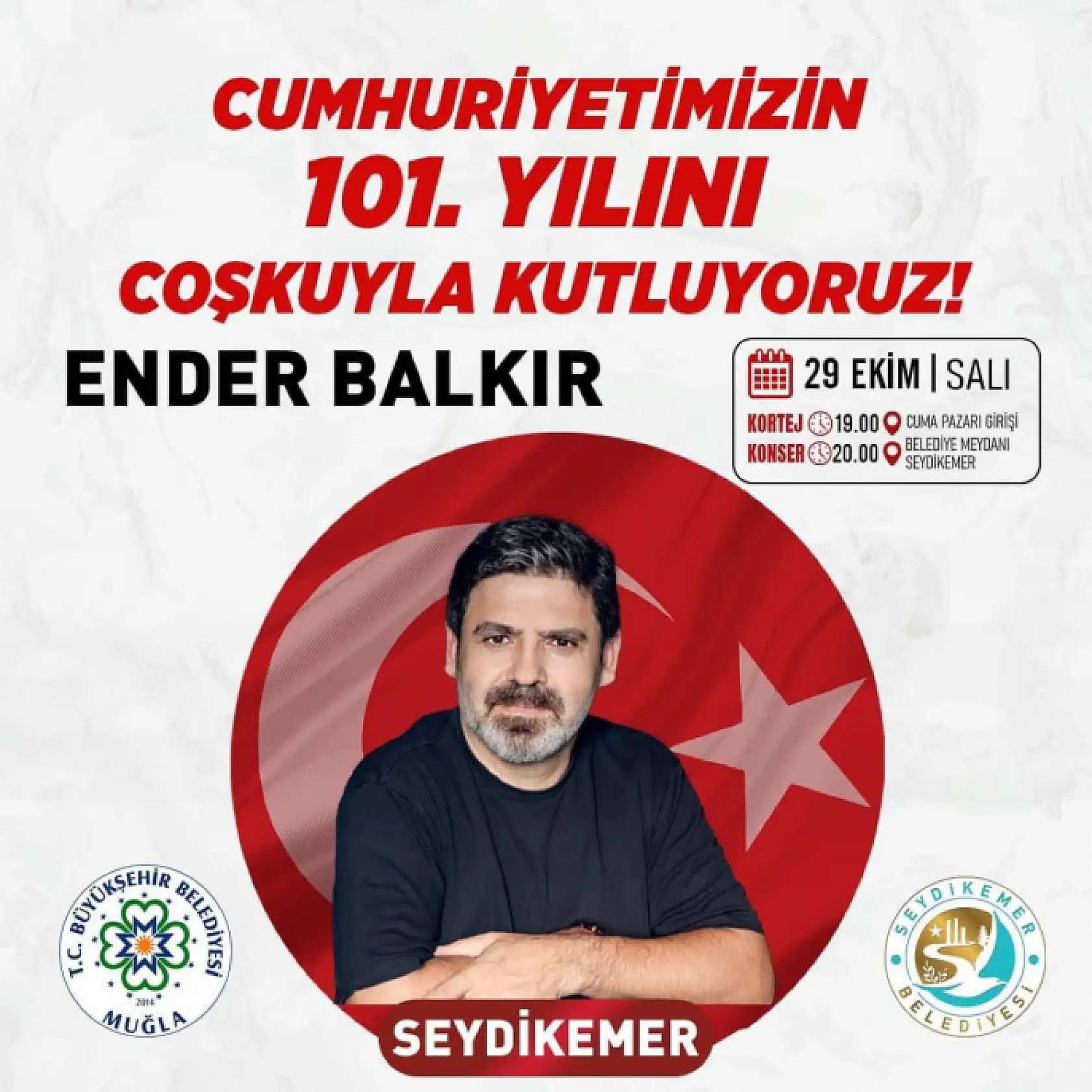 Cumhuriyet'in 101.Yaşı Muğla'da Coşkuyla Kutlanıyor