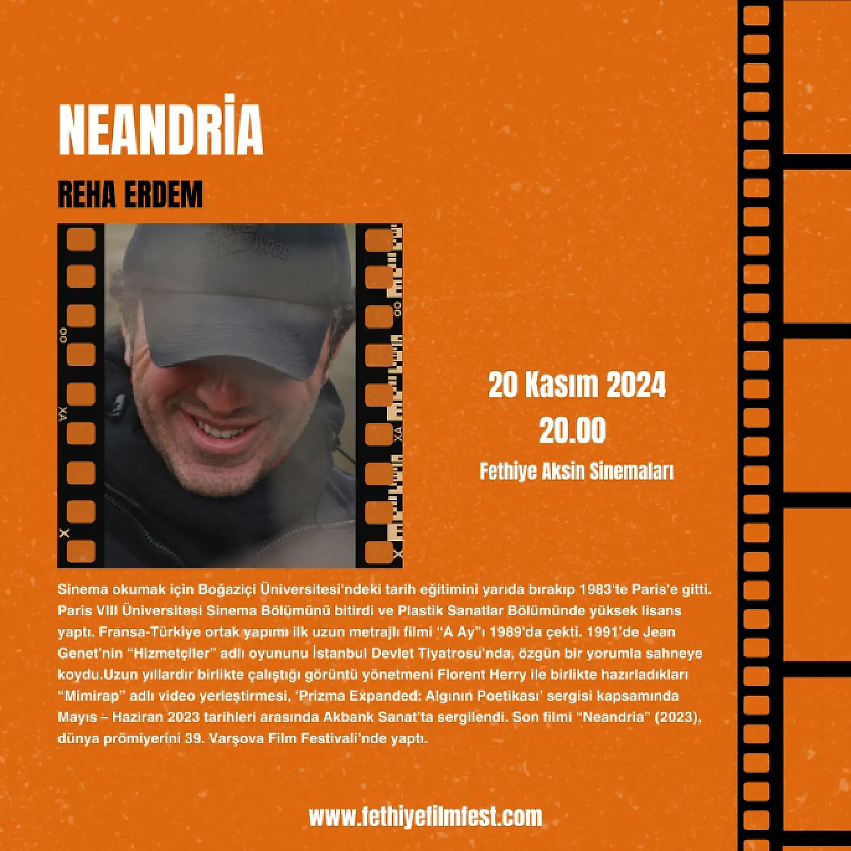 2. Fethiye Film Festivali Festival Programı ve Gösterim Seçkisi