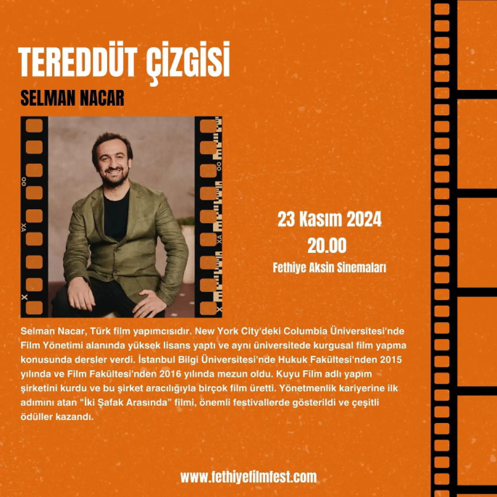 2. Fethiye Film Festivali Festival Programı ve Gösterim Seçkisi