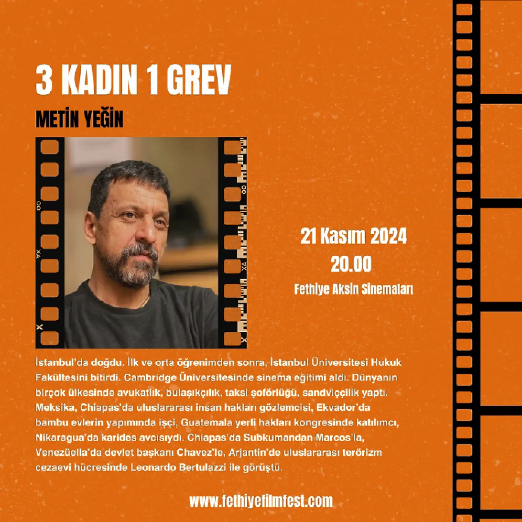 2. Fethiye Film Festivali Festival Programı ve Gösterim Seçkisi