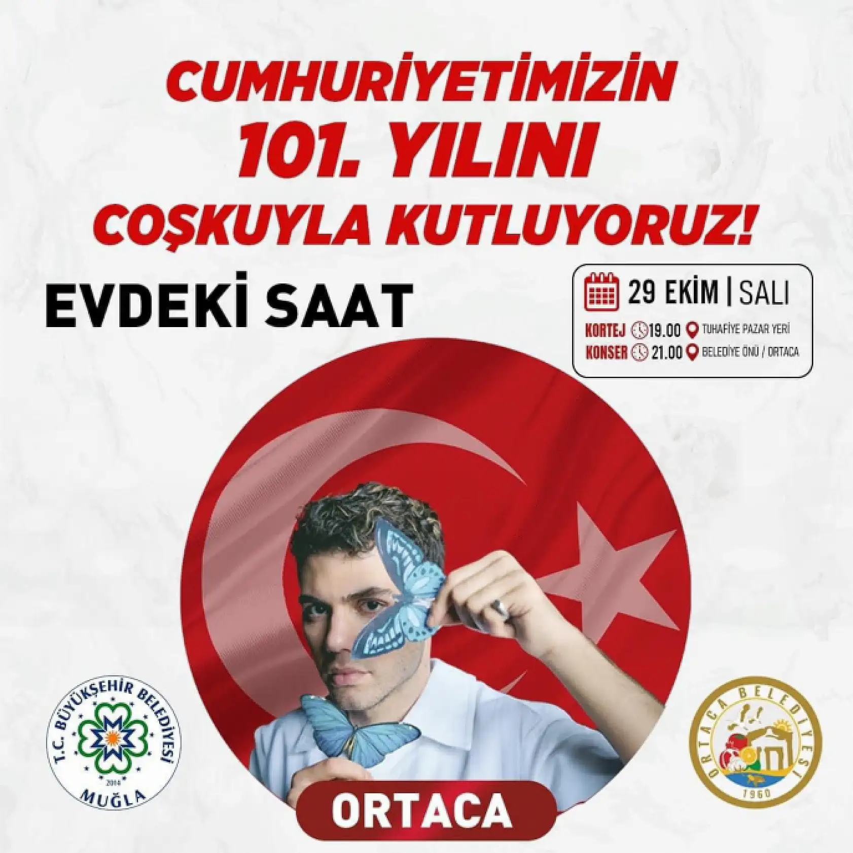 Cumhuriyet'in 101.Yaşı Muğla'da Coşkuyla Kutlanıyor