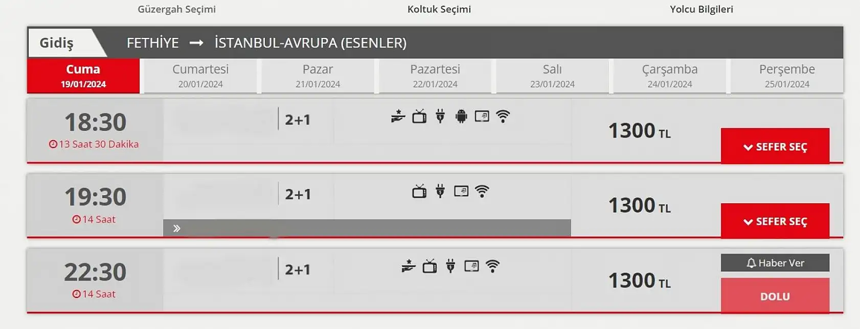 Fethiye-İstanbul otobüs fiyatına dev zam! 2024 zamlı otobüs bileti fiyatları…
