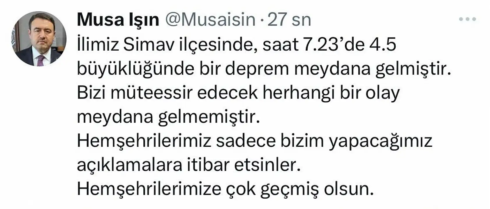 Kütahya'da 4,5 büyüklüğünde deprem