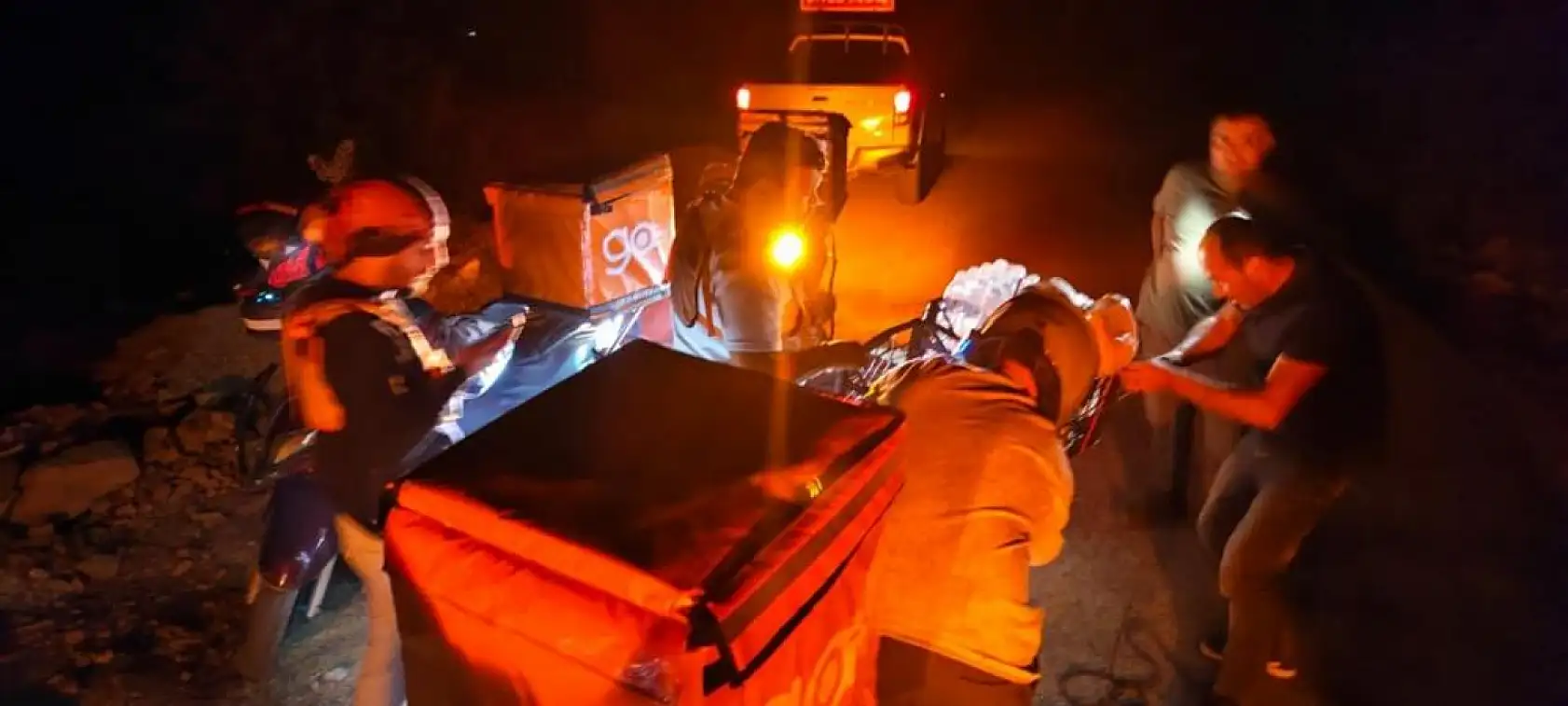 Yangınlarda motokuryelerden ücretsiz lojistik destek