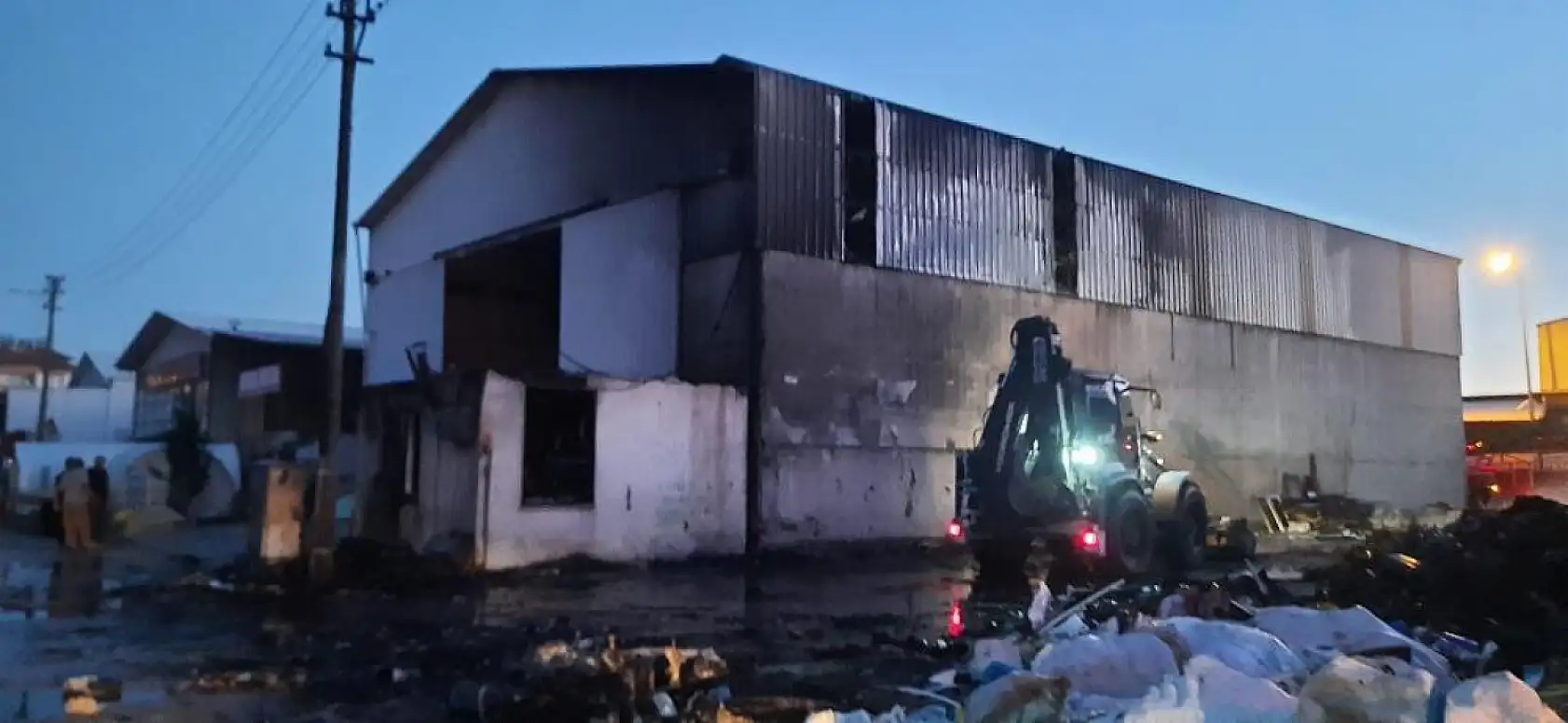 Burdur'da sanayi sitesinde yangın