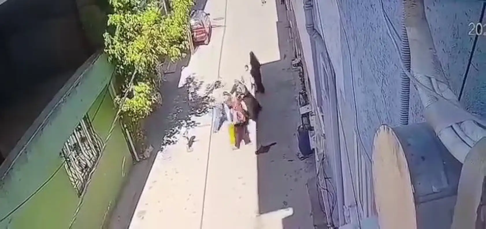 Sokak ortasında dehşet... 3 kadın, kucağında çocuğu olan anneyi tekme tokat dövdü