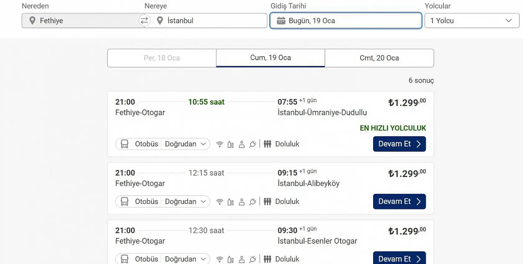 Fethiye-İstanbul otobüs fiyatına dev zam! 2024 zamlı otobüs bileti fiyatları…