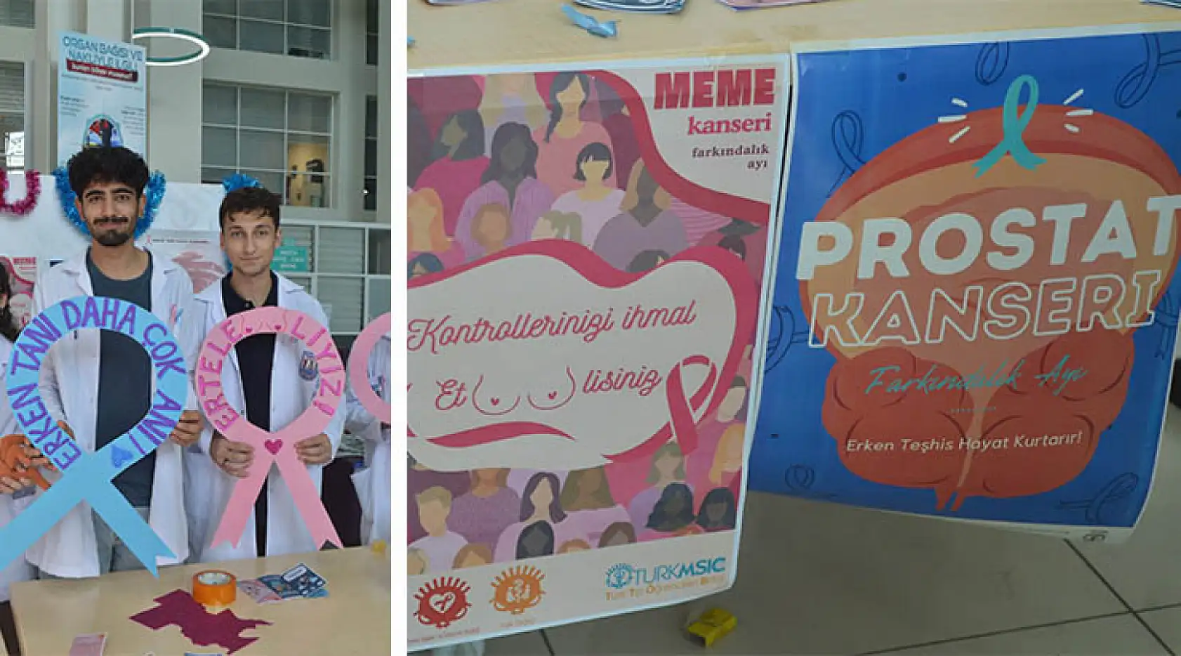 MSKÜ Tıp Fakültesi Gönüllü öğrencilerinden prostat ve meme kanseri farkındalık etkinliği