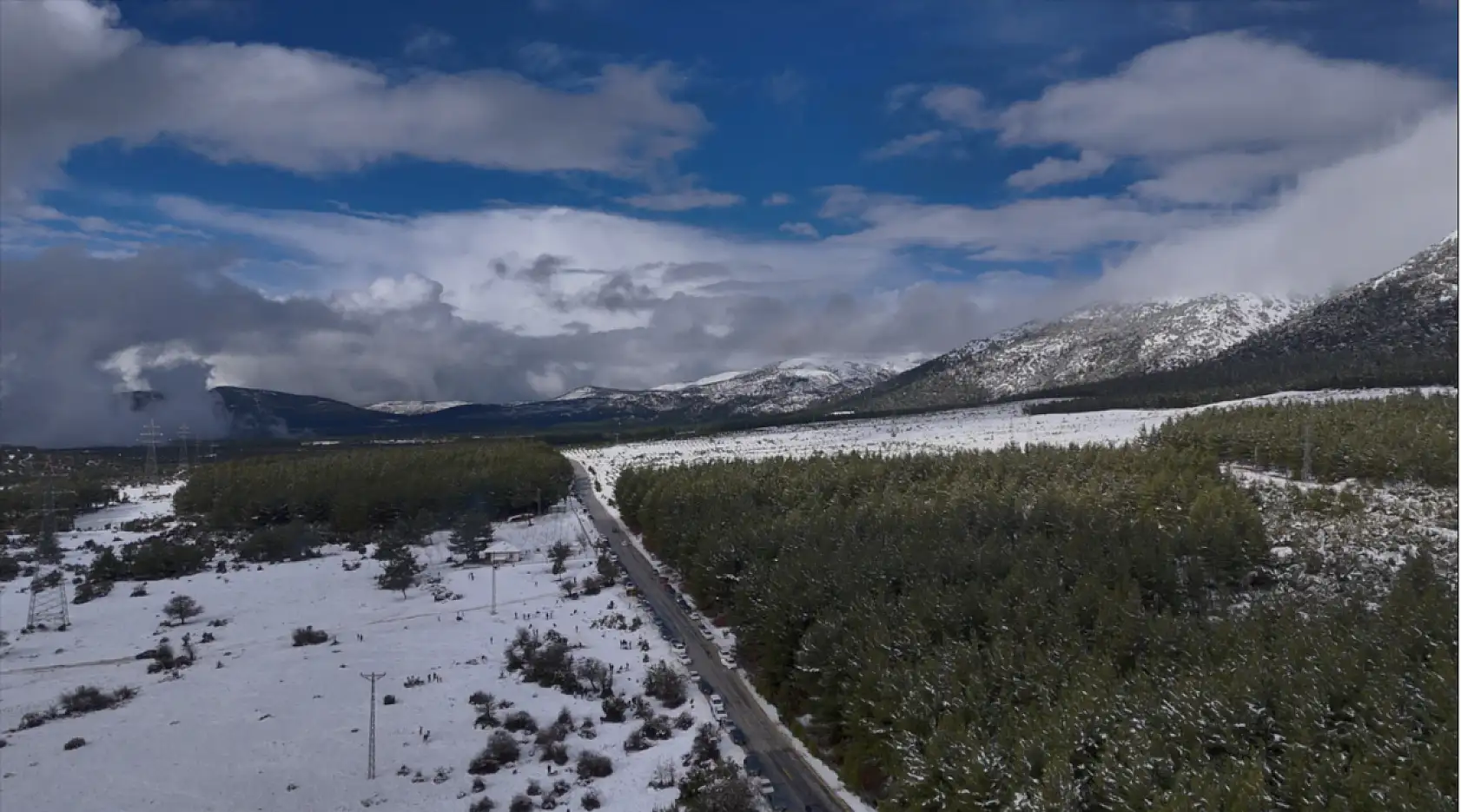 Muğla Yılanlı Dağı'nın kış manzarası mest etti