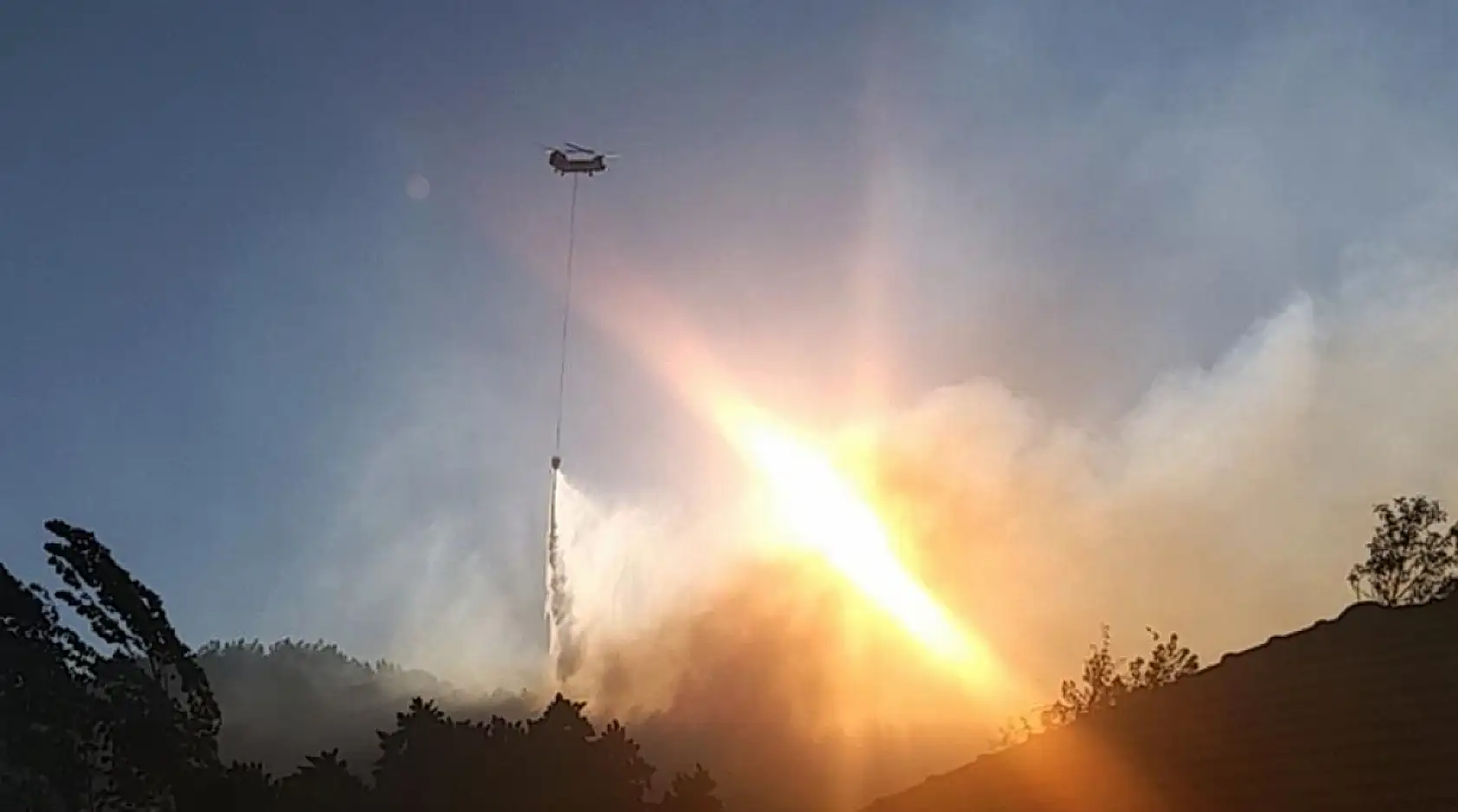 Köyceğiz'de güneşin ilk ışıkları ile hava müdahalesi tekrar başladı