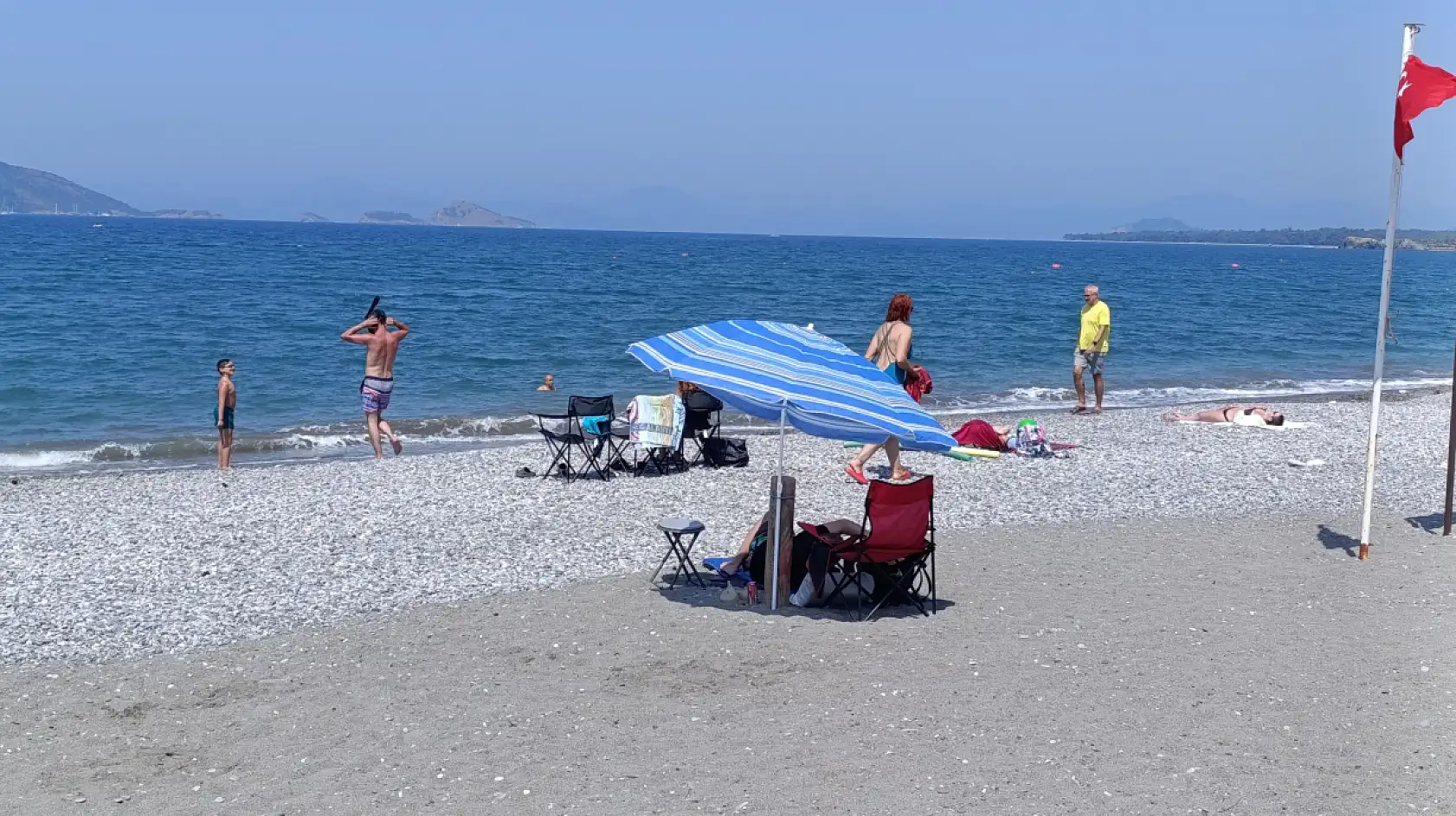 Çalış Plajı'nda güne serin bir başlangıç