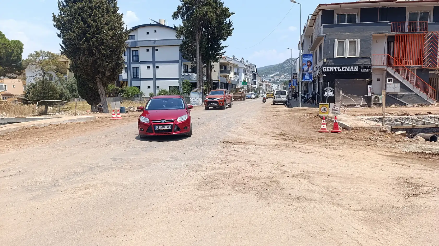 DSİ Çalışmaları Tamamlandı, Fethiye Baha Şıkman Caddesi Trafiğe Açıldı