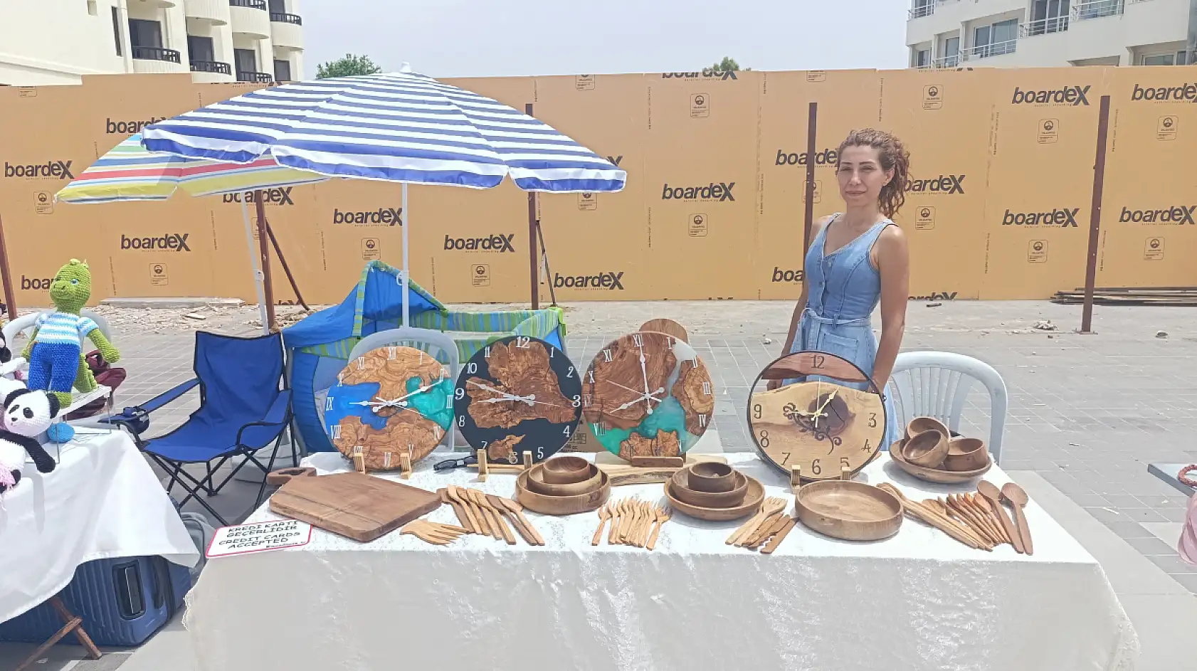 Çalış'ta doğal ahşaptan üretilen el yapımı ürünler