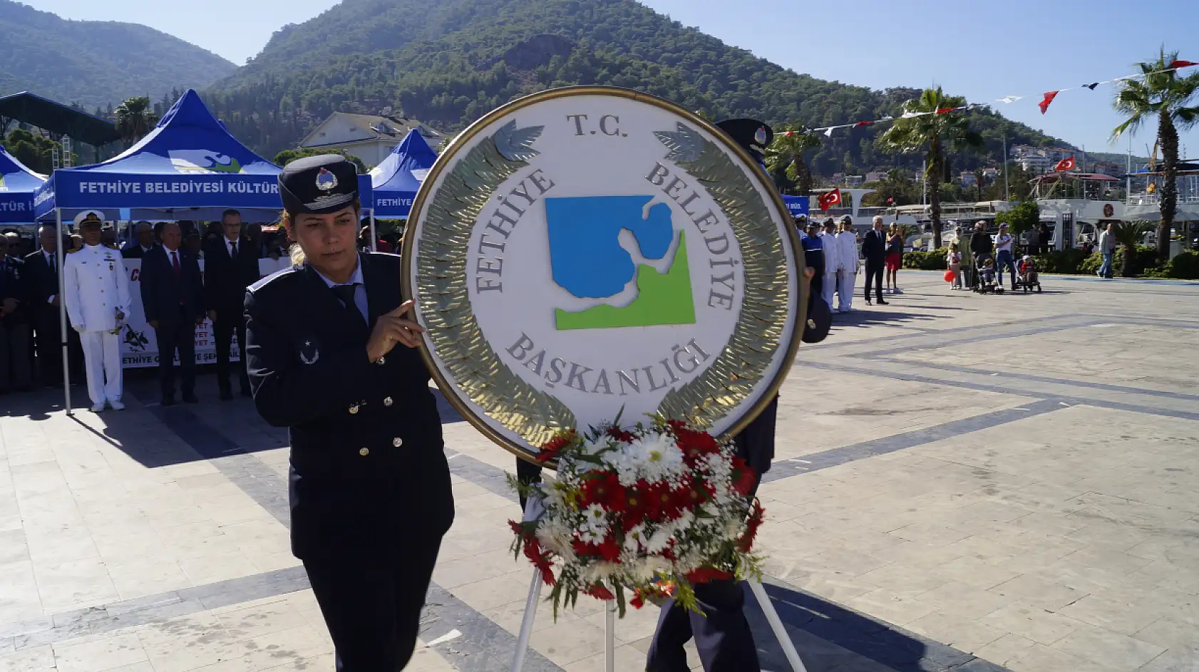 Fethiye'de 29 Ekim Cumhuriyet Bayramı Çelenk Töreni Düzenlendi