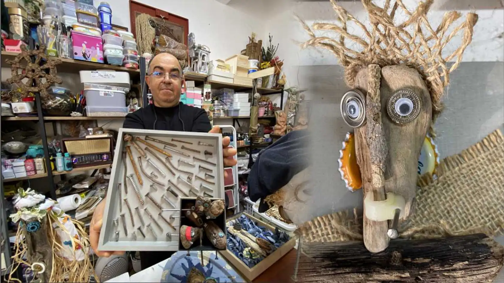 Denizden çıkan odunlar sanata dönüşüyor