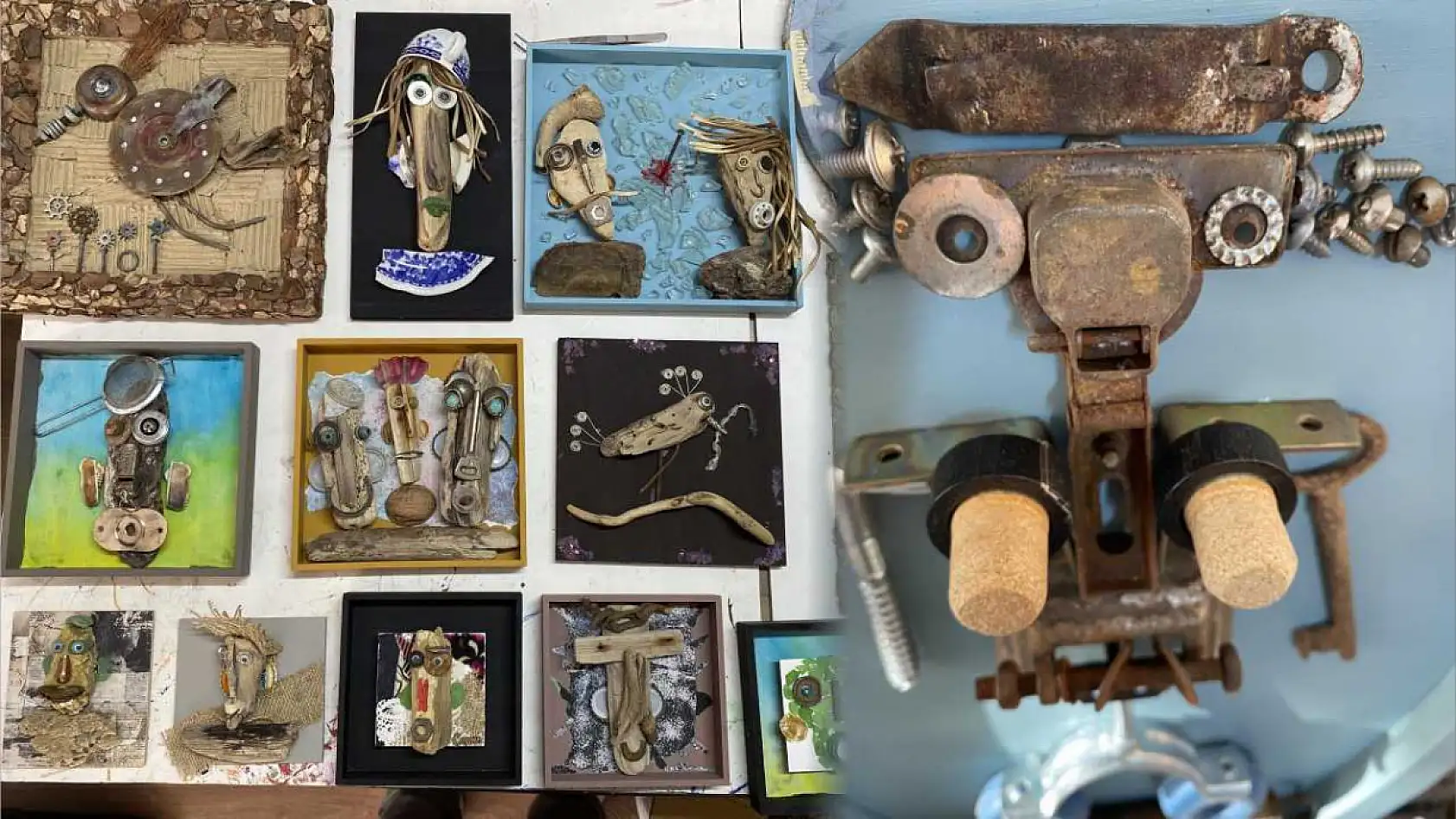 Denizden çıkan odunlar sanata dönüşüyor