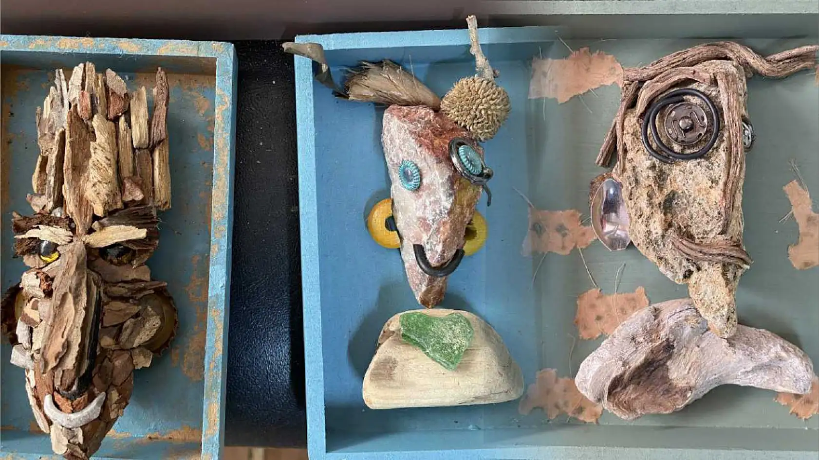 Denizden çıkan odunlar sanata dönüşüyor