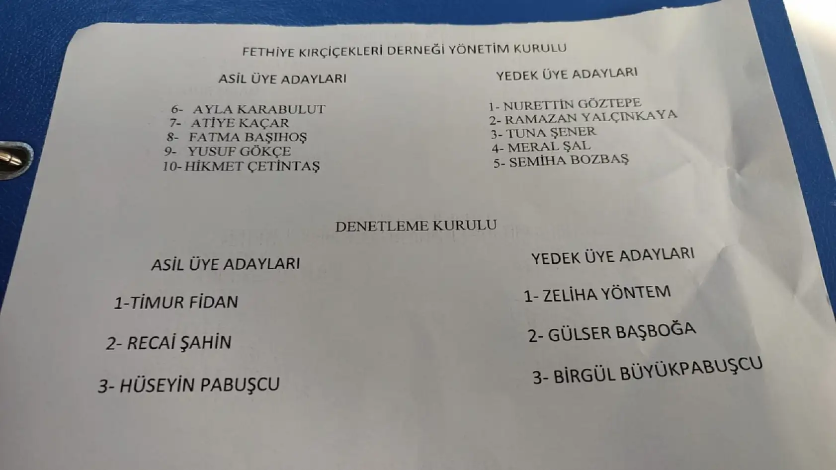 Fethiye Kır Çiçekleri Derneği'nde Genel Kurul Toplantısı Yapıldı