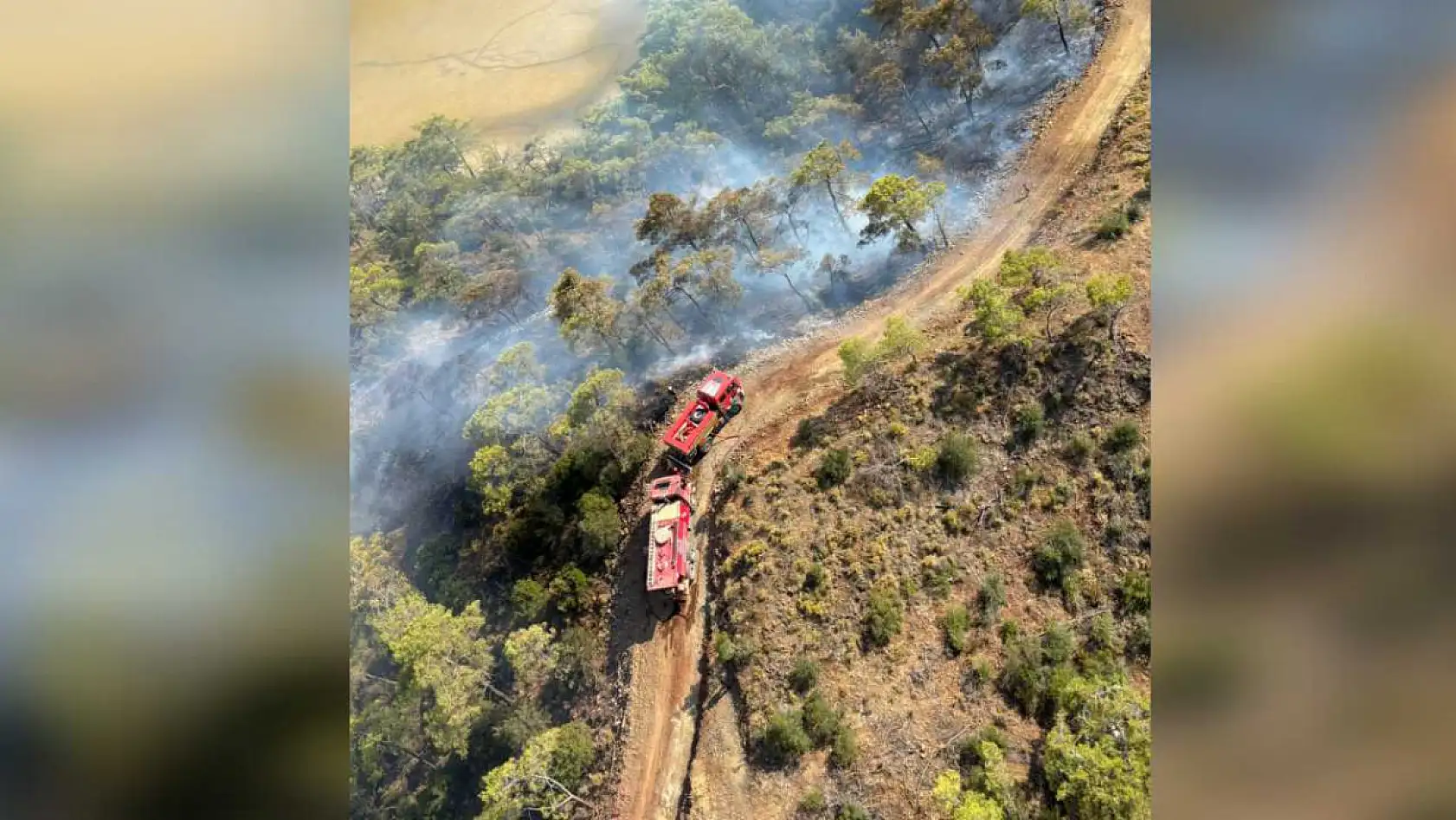 Fethiye Katrancı koyu yangını kısmen kontrol altında