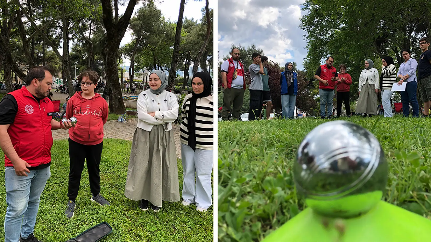 Menteşe'de gençler Bocce sporuna ilgi duyuyor
