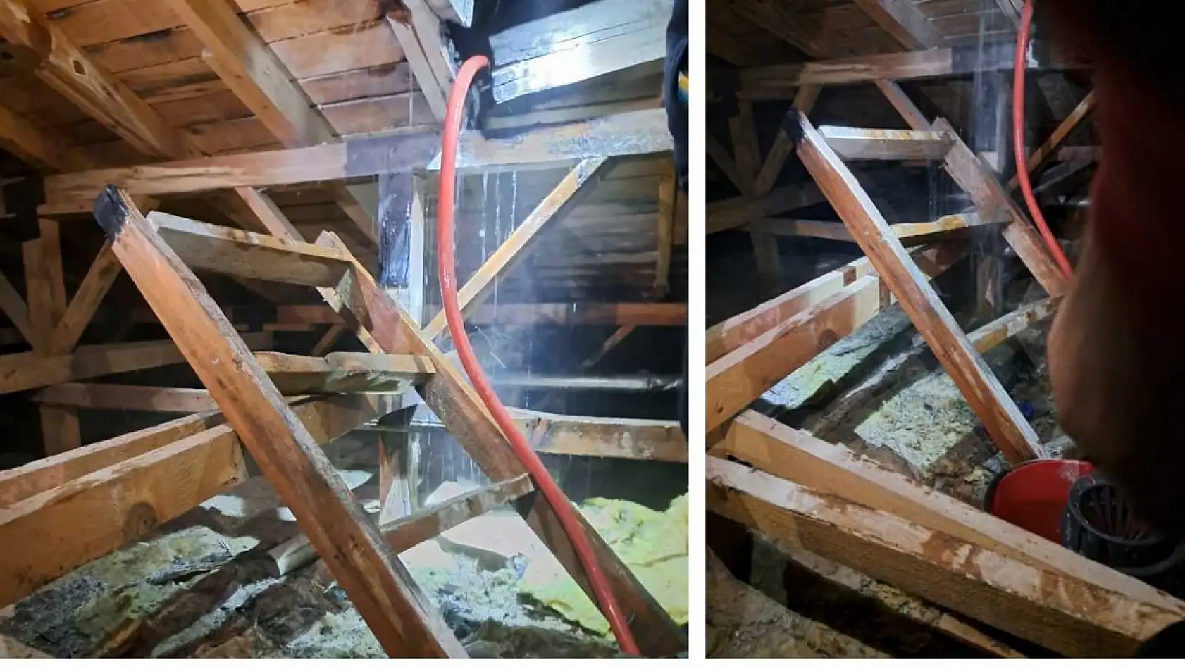 Menteşe TOKİ'de çatı yangını korkuttu