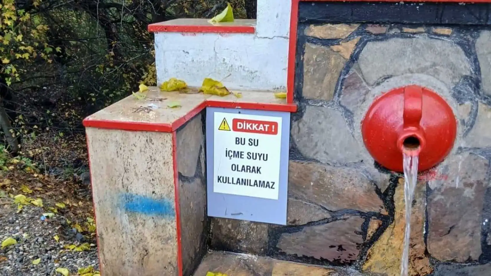 Datça'daki beş çeşmeye 'Su içilemez' uyarısı